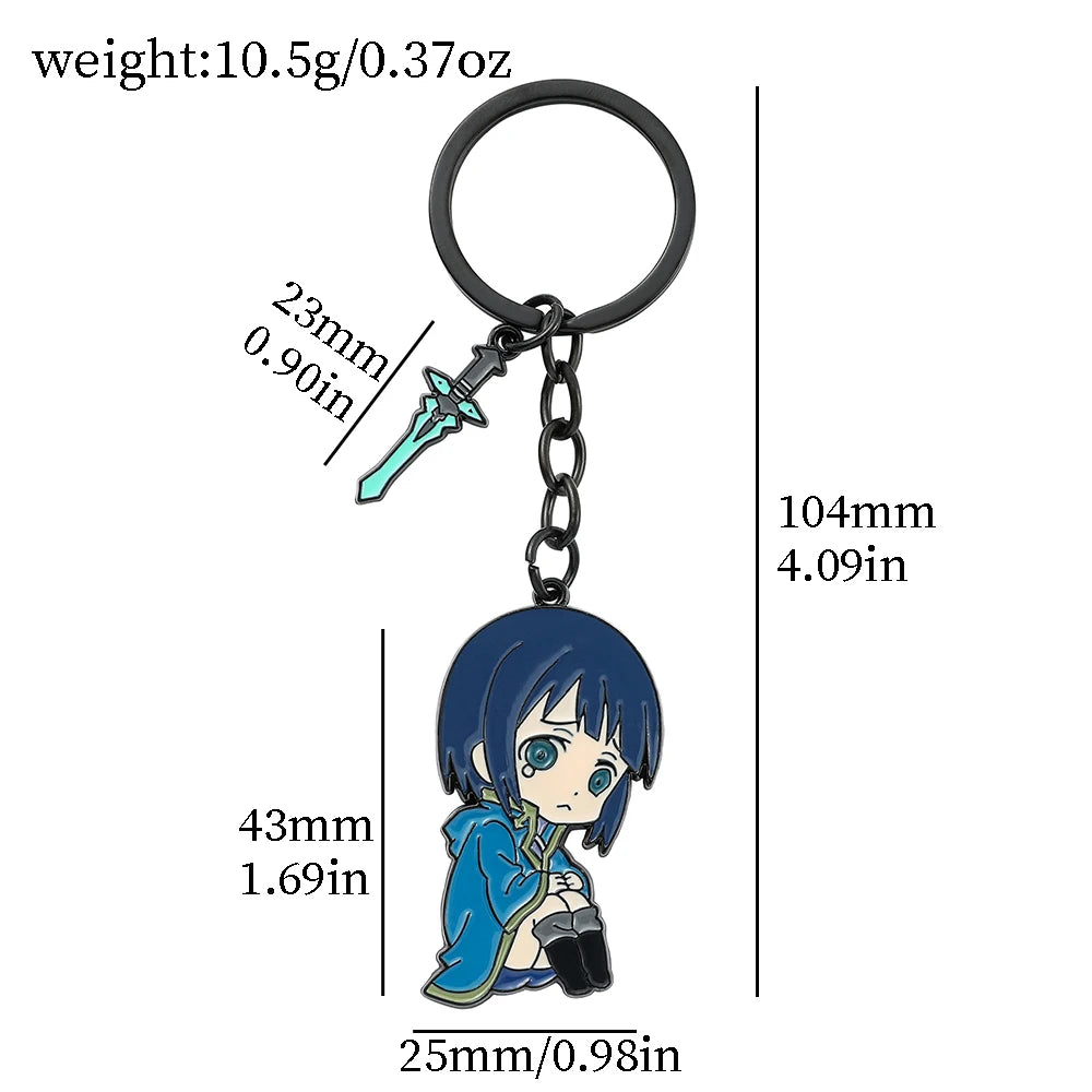 Sword Art Online (SAO) Metal Keychain - Kirito and Asuna