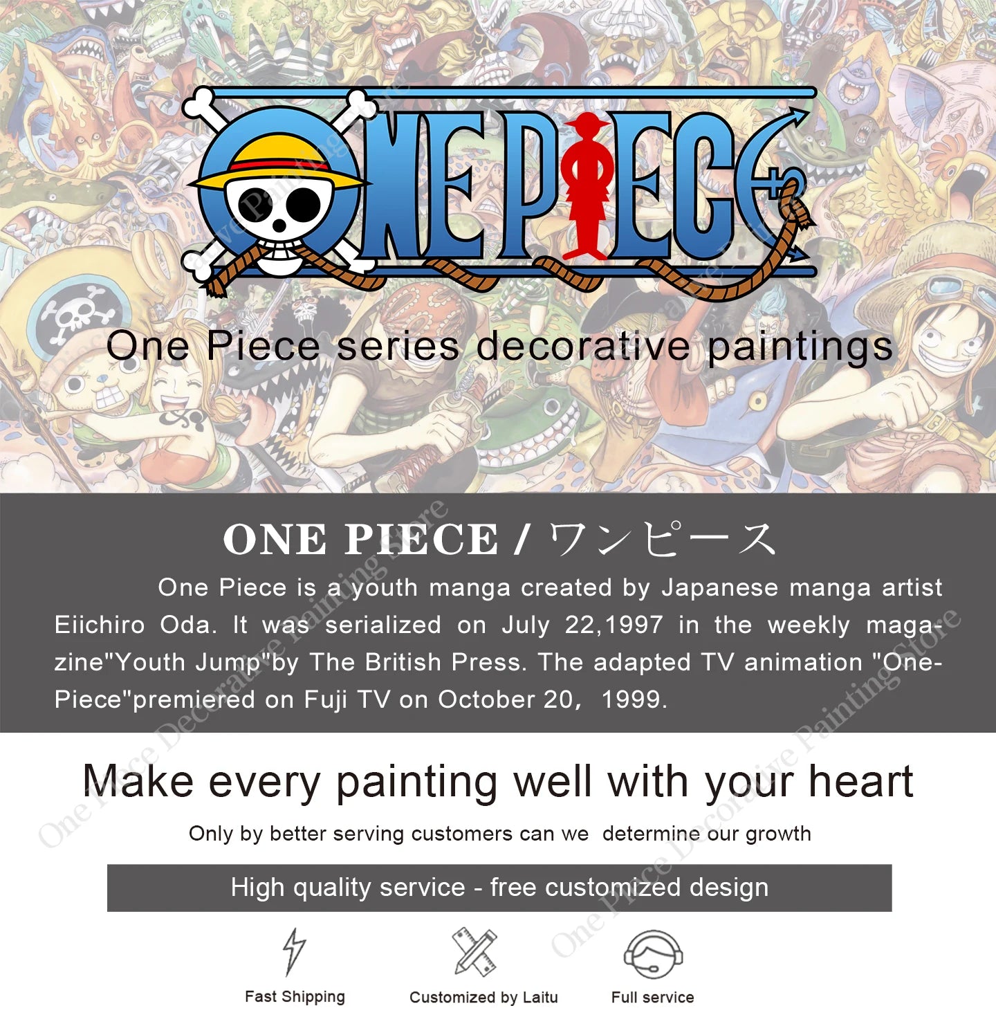 Monkey D. Luffy (ONE PIECE) HD Canvas Poster - The Captain's Spirit!