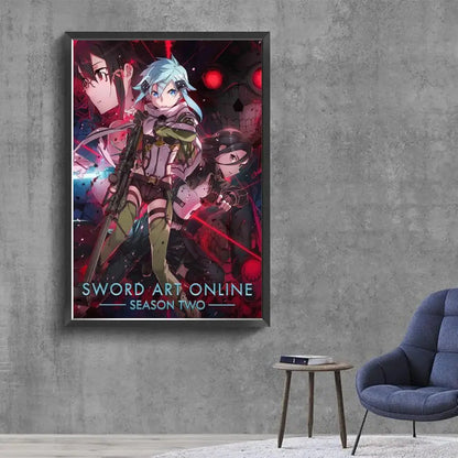 Sword Art Online (SAO) Classic Canvas Poster - Decorate Your Gamer Space!