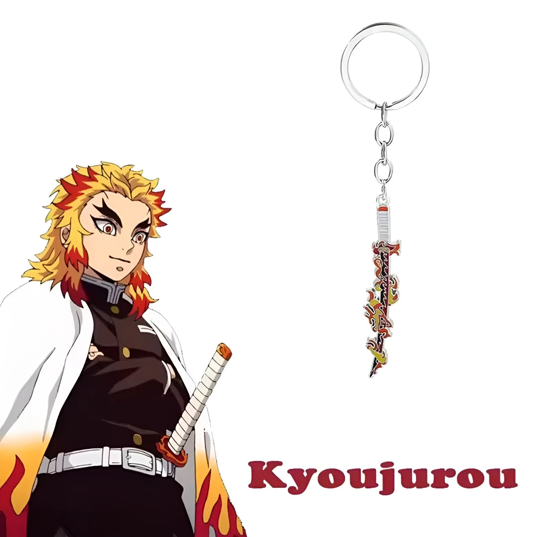 Nichirin Swords Metal Keychain (Demon Slayer) - Giyuu & Shinobu