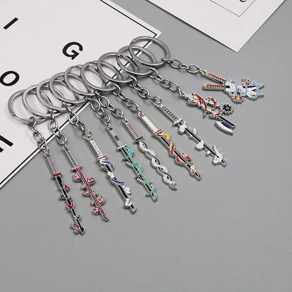 Nichirin Swords Metal Keychain (Demon Slayer) - Giyuu & Shinobu