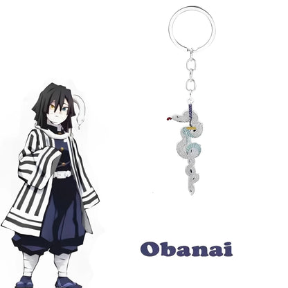 Nichirin Swords Metal Keychain (Demon Slayer) - Giyuu & Shinobu