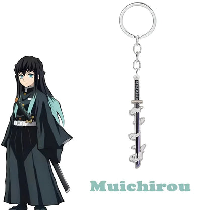 Nichirin Swords Metal Keychain (Demon Slayer) - Giyuu & Shinobu