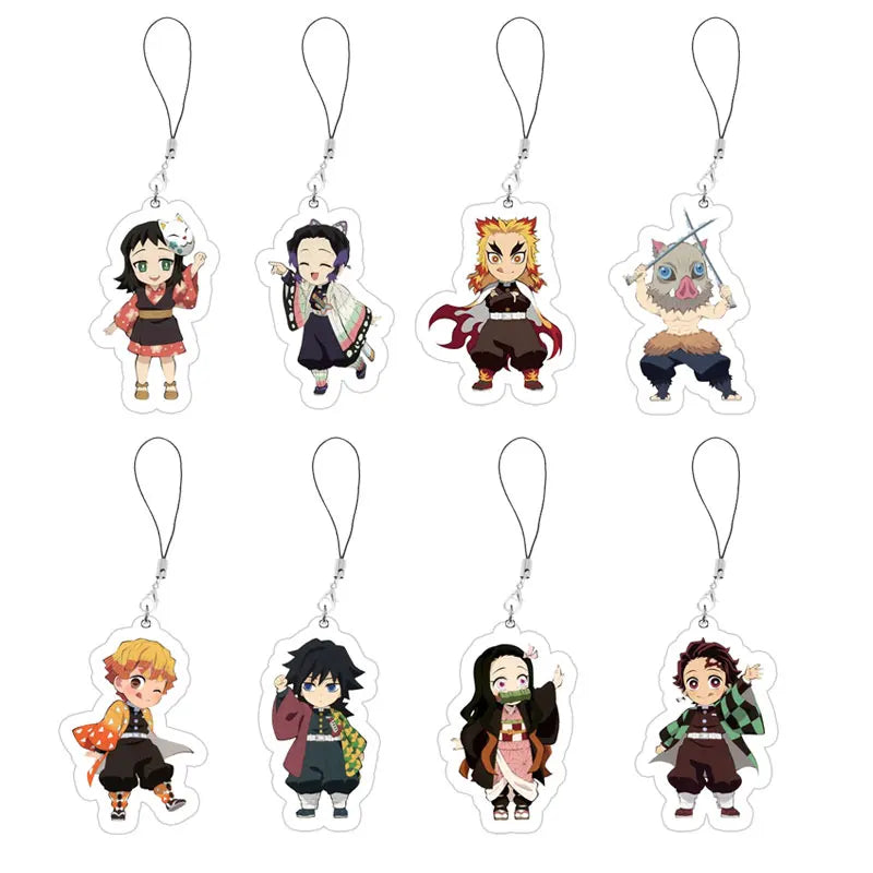 Demon Slayer: Kimetsu no Yaiba Acrylic Keychains/Charms - Chibi Style!