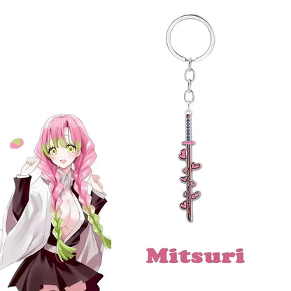 Nichirin Swords Metal Keychain (Demon Slayer) - Giyuu & Shinobu