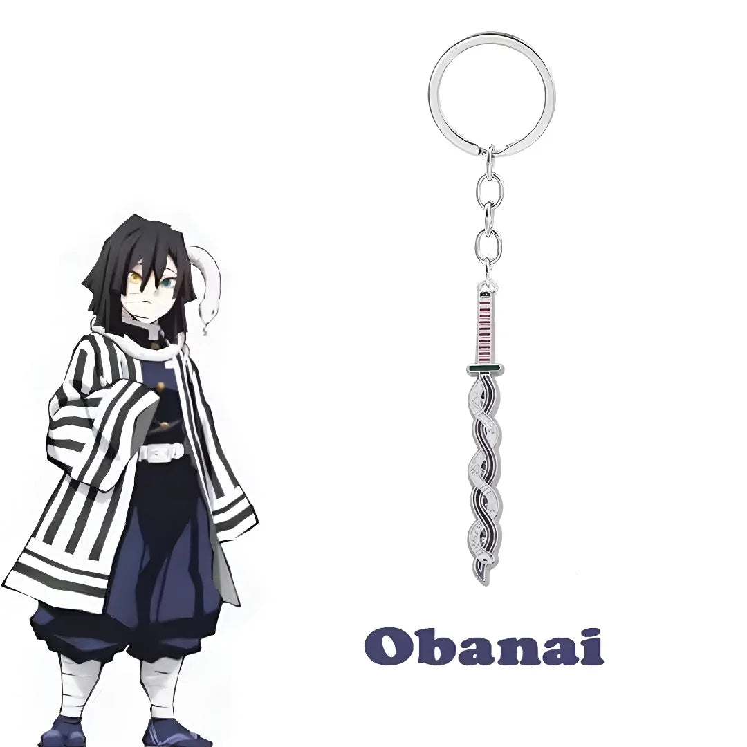 Nichirin Swords Metal Keychain (Demon Slayer) - Giyuu & Shinobu