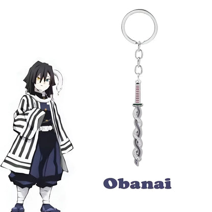 Nichirin Swords Metal Keychain (Demon Slayer) - Giyuu & Shinobu