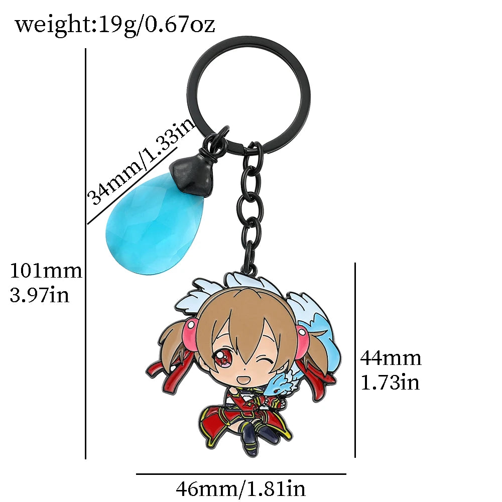 Sword Art Online (SAO) Metal Keychain - Kirito and Asuna