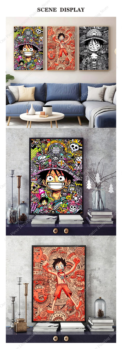 Monkey D. Luffy (ONE PIECE) HD Canvas Poster - The Captain's Spirit!