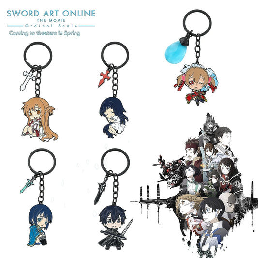 Sword Art Online (SAO) Metal Keychain - Kirito and Asuna