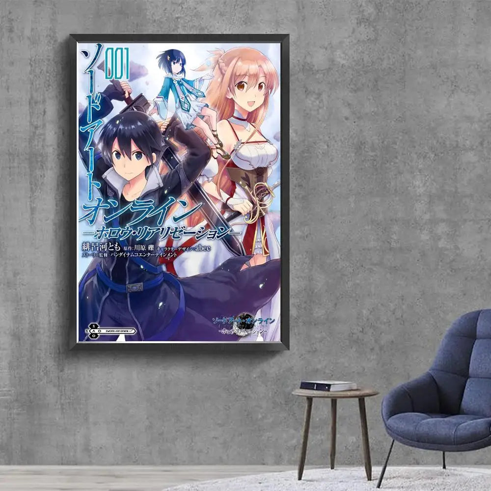 Sword Art Online (SAO) Classic Canvas Poster - Decorate Your Gamer Space!