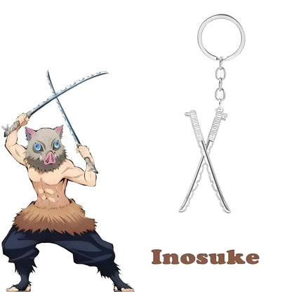 Nichirin Swords Metal Keychain (Demon Slayer) - Giyuu & Shinobu